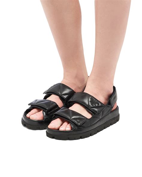 leather sandals prada